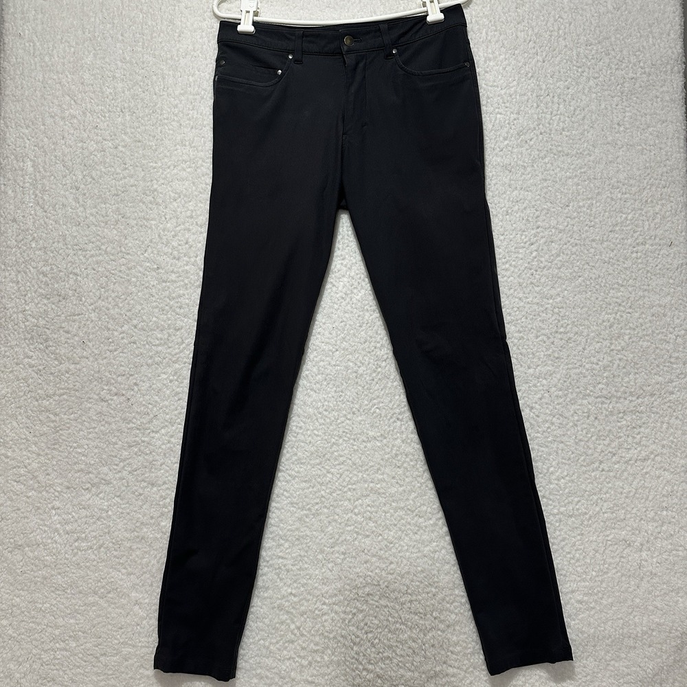 Lululemon Pants Mens Navy Blue Slim Fit Trouser Warpstream Pocket‎ Men's Size 30